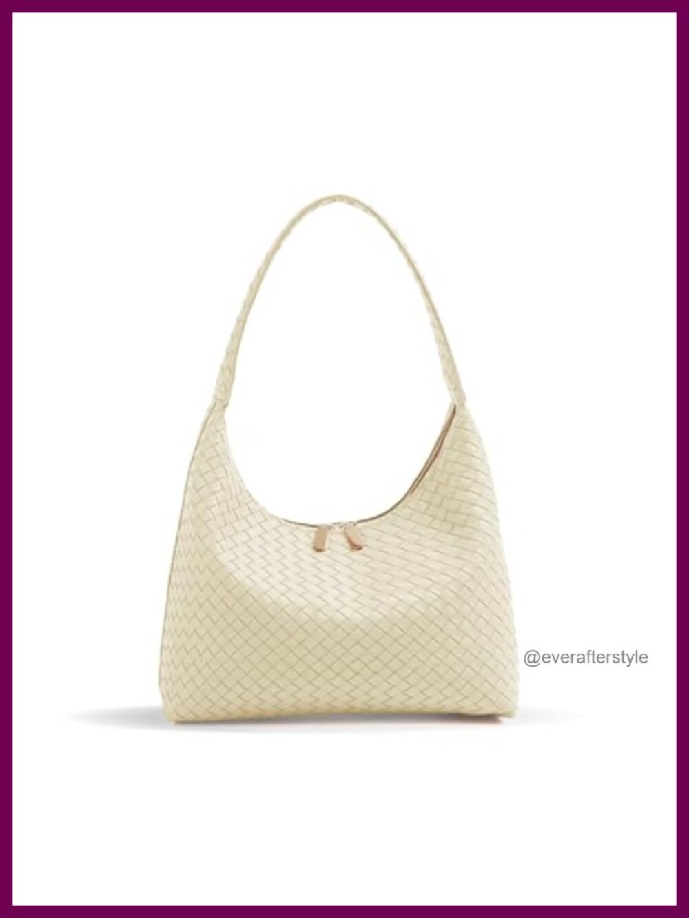 Small PU Leather Hobo Shoulder Bag Double Zipper Underarm Purse